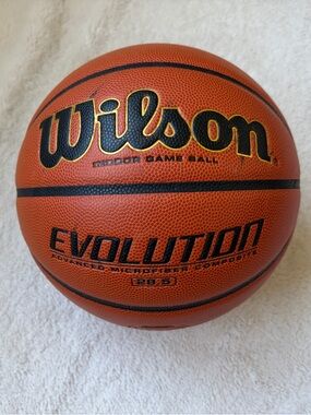 Wilson Evolution Indoor Game Ball - Orange and Black size 28.5